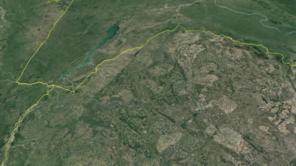 Mappa Delle Province Dello Zimbabwe — Video Stock