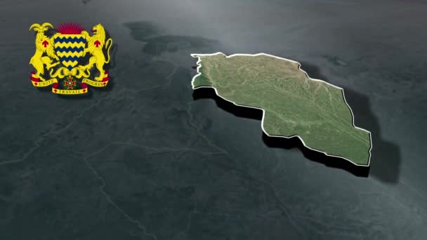 Регіони Анімаційної Карти Чаду — стокове відео