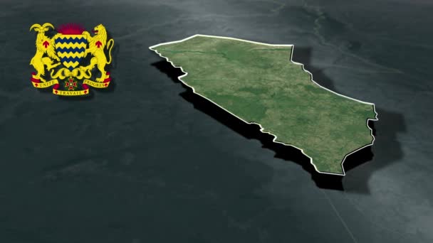 Régions Tchad Carte Animation — Video