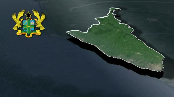 尼日尔地区 地理地图 — 图库视频影像