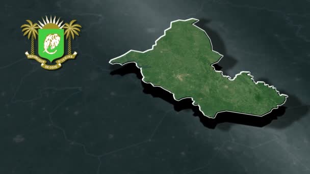 Регионы Кот Ивуара — стоковое видео