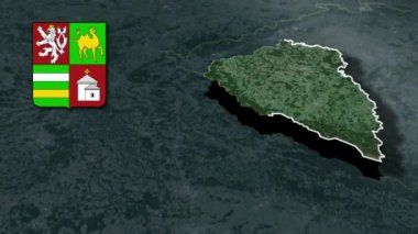 Çek Cumhuriyeti 'nin Plzen Whit Coat bölgesinin silah animasyon haritası