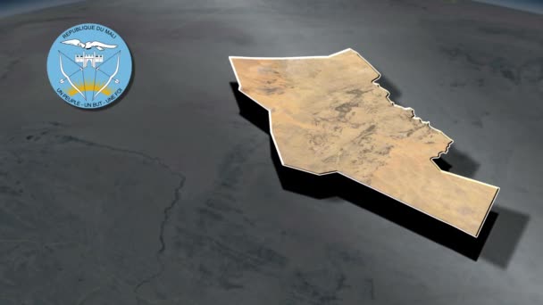 Regions Niger Geographic Maps — Stock Video