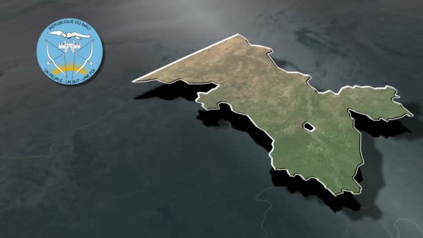 Межі Нігеру Географічні Карти — стокове відео