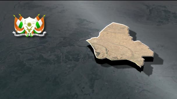 Niger Régió Földrajzi Térképek — Stock videók