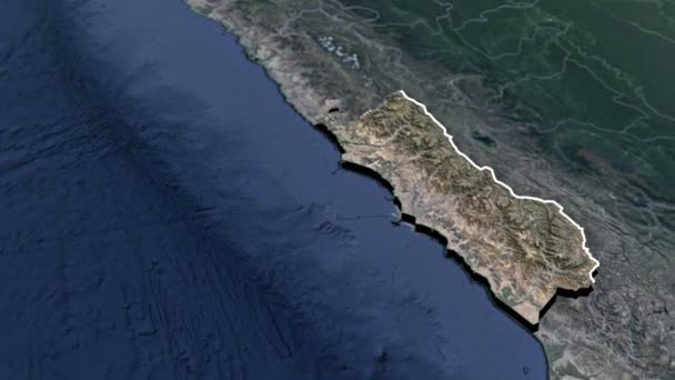 Regiones Del Perú Mapas Geográficos — Vídeo de stock