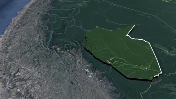 ペルー地域 地理地図 — ストック動画