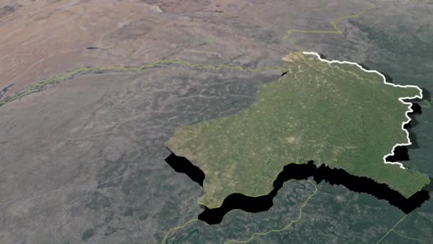 Regio Van Senegal Geografische Kaarten — Stockvideo