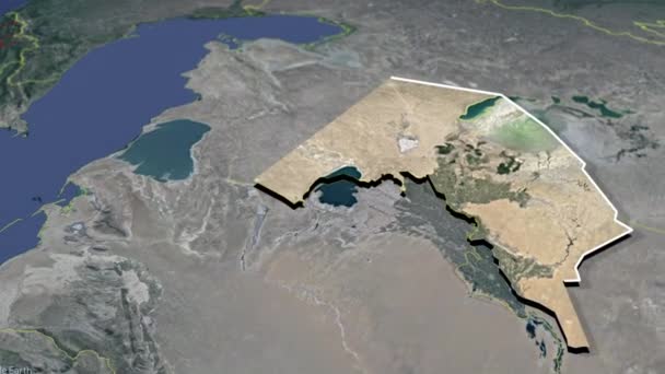 우즈베키스탄 지도의 — 비디오