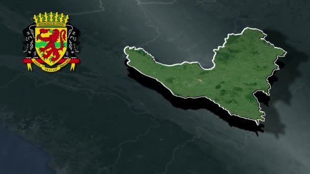 Staten Van Mexico Geografische Kaarten — Stockvideo