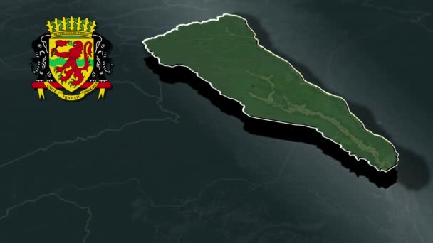 Staaten Von Mexiko Geographische Karten — Stockvideo
