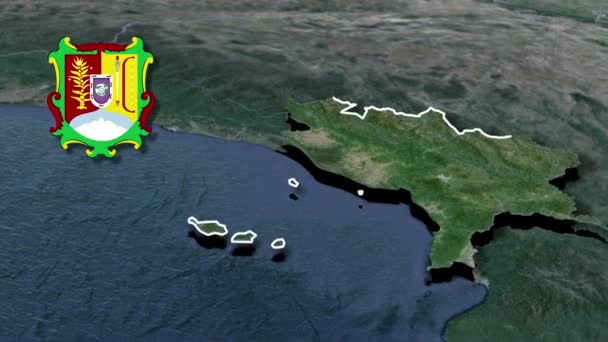 Estados México Mapas Geográficos — Vídeo de stock