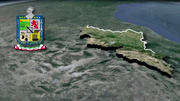 Meksika Eyaletleri Coğrafi Haritalar — Stok video
