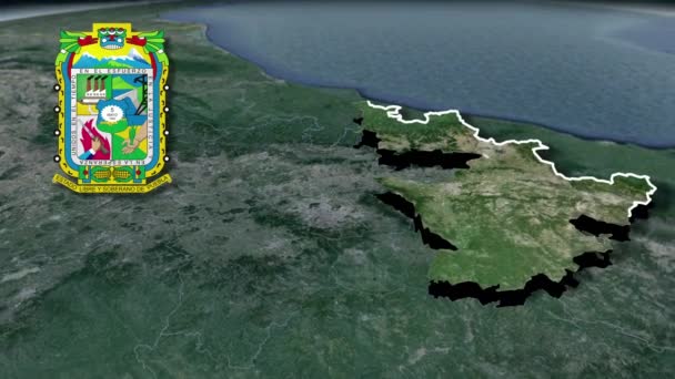 Estados México Mapas Geográficos — Vídeos de Stock