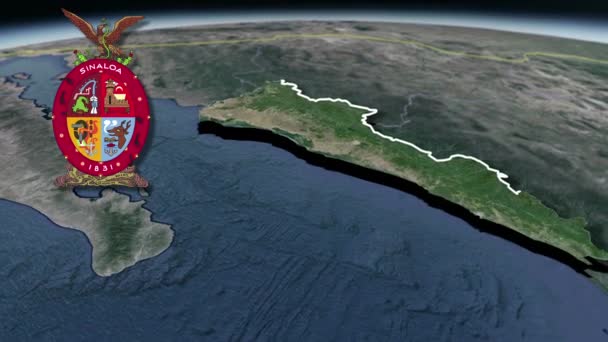 Státy Mexiko Zeměpisné Mapy — Stock video