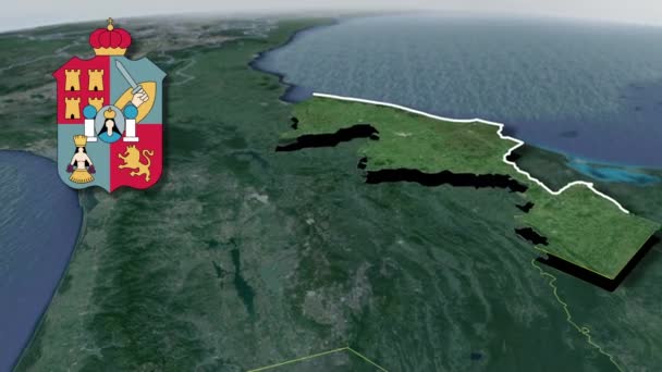 墨西哥州 地理地图 — 图库视频影像