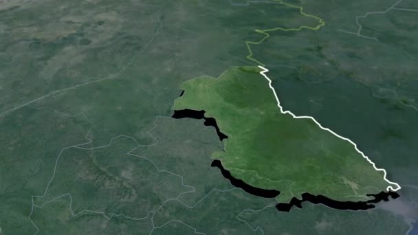 Staaten Von Nigeria Geographische Karten — Stockvideo