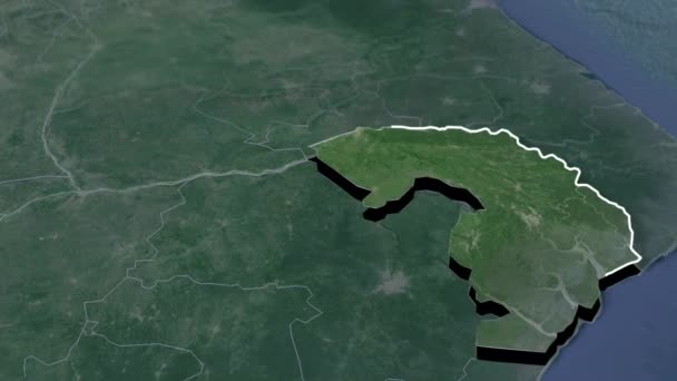 Estados Nigeria Mapas Geográficos — Vídeo de stock