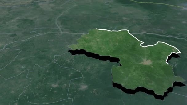 Estados Nigeria Mapas Geográficos — Vídeo de stock