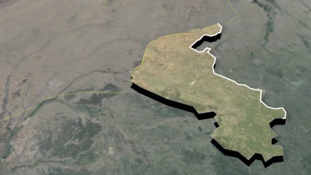 尼日利亚各州 地理地图 — 图库视频影像