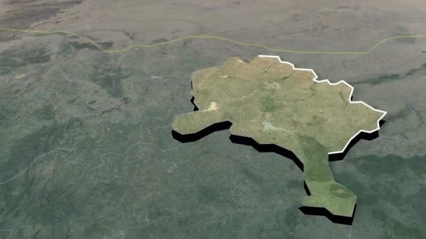 Staaten Von Nigeria Geographische Karten — Stockvideo