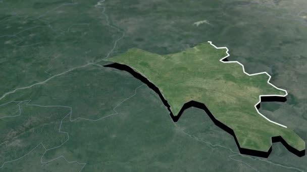 尼日利亚各州 地理地图 — 图库视频影像