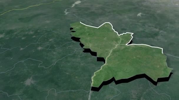 Estados Nigeria Mapas Geográficos — Vídeo de stock
