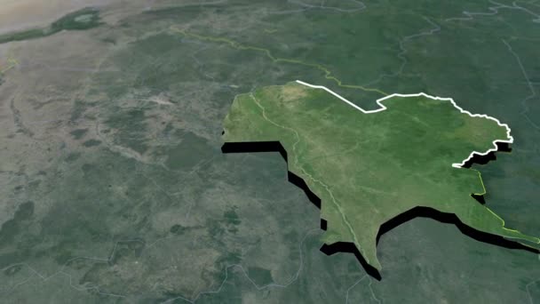 Estados Nigeria Mapas Geográficos — Vídeos de Stock