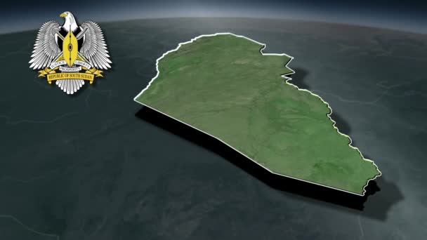 Güney Sudan Eyaletleri Coğrafi Haritalar — Stok video
