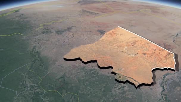 Stati Del Sudan Mappe Geografiche — Video Stock