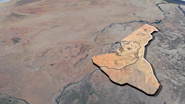 苏丹各州 地理地图 — 图库视频影像