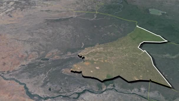 Estados Sudão Mapas Geográficos — Vídeo de Stock