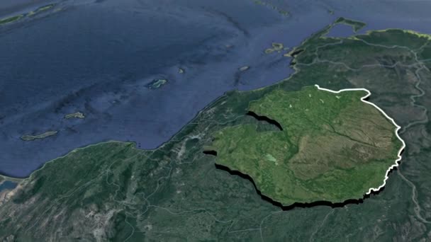 Staaten Von Venezuela Geographische Karten — Stockvideo