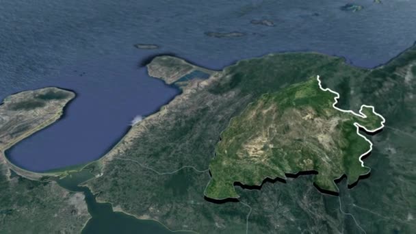 Stany Wenezuela Mapy Geograficzne — Wideo stockowe