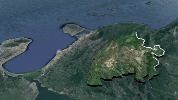 Staten Van Venezuela Geografische Kaarten — Stockvideo