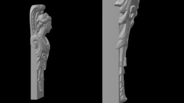 Caryatid 'in 3D animasyonu Orijinal 3D model: Caryatid-4 610x180mm Dikartis tarafından CC Öznitelik Web altında lisanslı: skeç fab