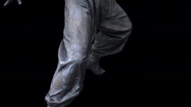 Siyah arkaplanda 3D animasyon modeli