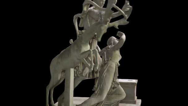 Animation Von Artemis Und Ifigeniaoriginal Modell Artemis Und Ifigenia Von — Stockvideo