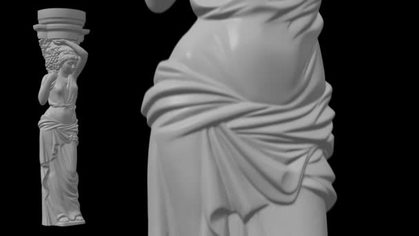 Animazione Caryatidmodello Originale Caryatid Dikartis Con Licenza Attributionweb Sketchfab — Video Stock