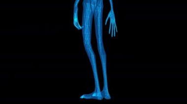 Siyah arka planda üç boyutlu uzaylı animasyonu