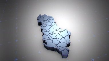 Arkaplanda 3 boyutlu canlandırma haritası