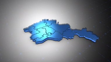 Arkaplanda 3 boyutlu canlandırma haritası