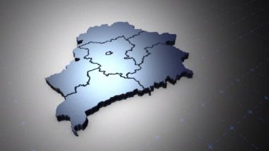 Arkaplanda 3 boyutlu canlandırma haritası