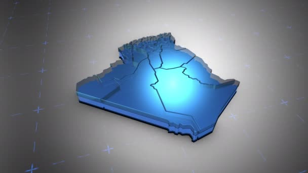 背景上的3D动画地图 — 图库视频影像