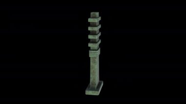 Siyah arkaplanda 3D animasyon modeli