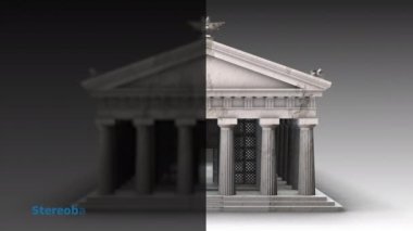 Gradyan arkaplanda 3d animasyon modeli