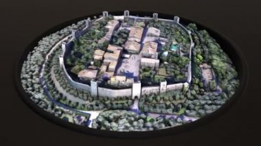 Siyah arkaplanda 3D animasyon modeli