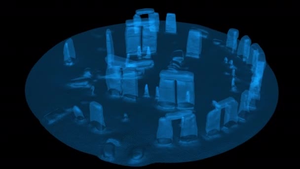 黑色背景的3D模型动画 — 图库视频影像