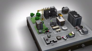 Gri Alandaki 3D Model Canlandırması