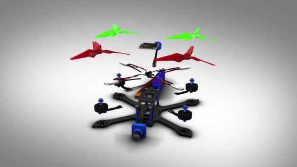 Alles Wat Nodig Heeft Voor Race Drones — Stockvideo